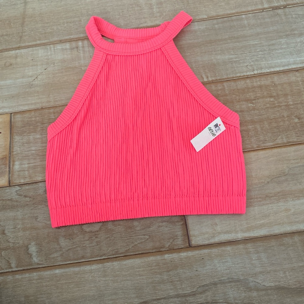 Aerie Pink Ribbed Crop Top